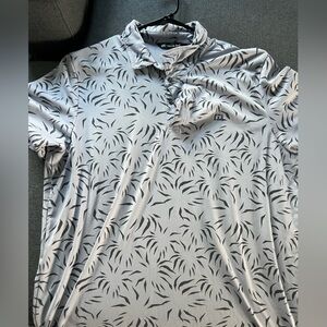 Travis Mathew gray polo with black print